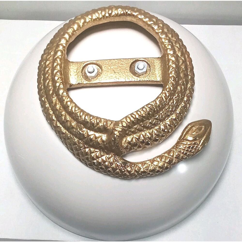 Nate Berkus Metal Fruit Center Bowl Brass Snake - Picture 3 of 4